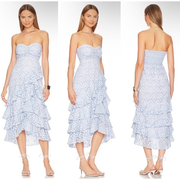 Sundress Flavie Dress in Eyelet Blue Size XS - Picture 1 of 10